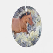 Carter Colt, Wild Horse Ornament Aus Metall (Vorderseite links)