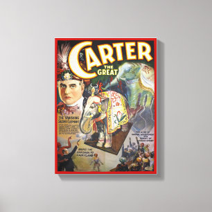 Carter das große wieder hergestellte Vintage Leinwanddruck