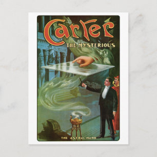 Carter Der Geheimnisvolle ~ Vintage-Zauberkunst Postkarte