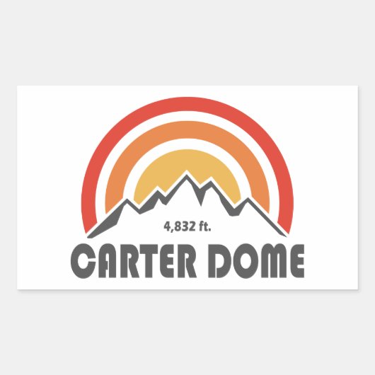 Carter Dome New Hampshire Rechteckiger Aufkleber (Vorderseite)