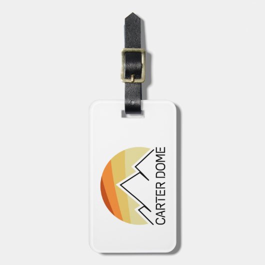 Carter Dome New Hampshire Retro Gepäckanhänger (Vorderseite vertikal)
