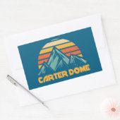 Carter Dome New Hampshire Retro Turquoise Rechteckiger Aufkleber (Umschlag)