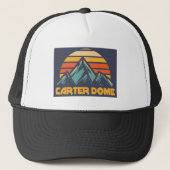 Carter Dome New Hampshire Retro Turquoise Truckerkappe (Vorderseite)