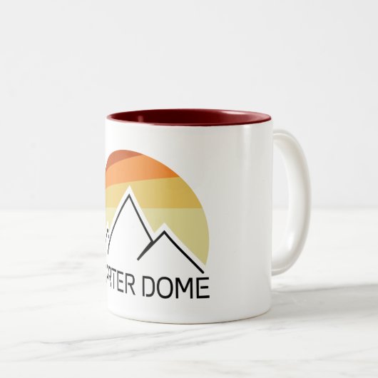Carter Dome New Hampshire Retro Zweifarbige Tasse (VorderseiteRechts)