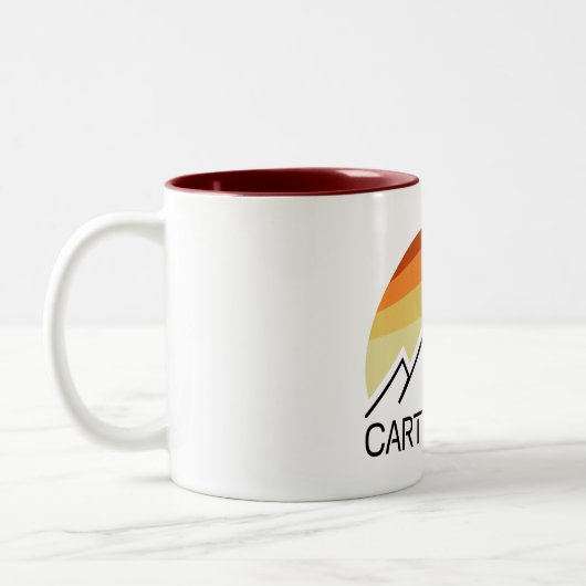 Carter Dome New Hampshire Retro Zweifarbige Tasse (Links)