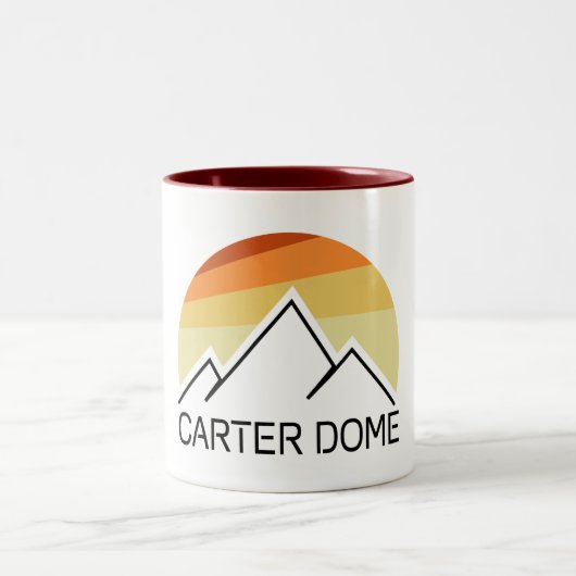 Carter Dome New Hampshire Retro Zweifarbige Tasse (Mittel)