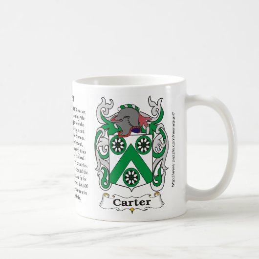 Carter-Familien-Wappen Tasse (Rechts)
