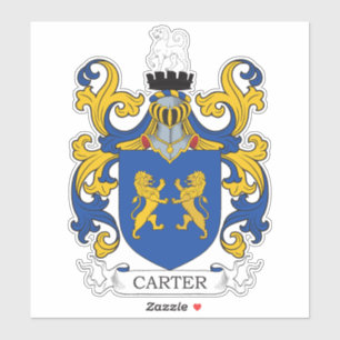 Carter Familienwappen Aufkleber