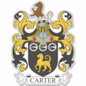 Carter Familienwappen Aufkleber (Vorderseite)