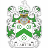 Carter Familienwappen Aufkleber (Vorderseite)