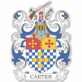 Carter Familienwappen Aufkleber (Vorderseite)