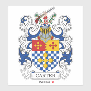 Carter Familienwappen Aufkleber