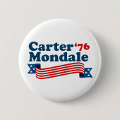 Carter Mondale '76 Retro-Wahl Button (Vorderseite)