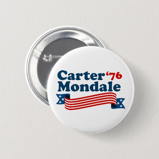 Carter Mondale '76 Retro-Wahl Button (Vorne & Hinten)