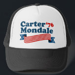 Carter Mondale '76 Retro-Wahl Truckerkappe<br><div class="desc">Funny Carter Mondale 76 Retro Wahlgeschenk,  um die aktuelle Politik zu vergessen. Vintage demokratische Wahlgerüste,  die Jimmy Carter bei der Präsidentschaftswahl 1976 unterstützen.</div>