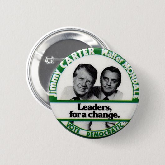 Carter-Mondale jugate - Knopf Button (Vorne & Hinten)