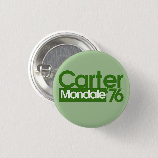 Carter Mondale Retro-Politik Button (Vorne & Hinten)