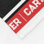 Carter Name bedeutet Sportmonogramm schwarz rot Fleecedecke (Ecke)
