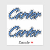 Carter Name blue Aufkleber Sticker Stickerset (Blatt)