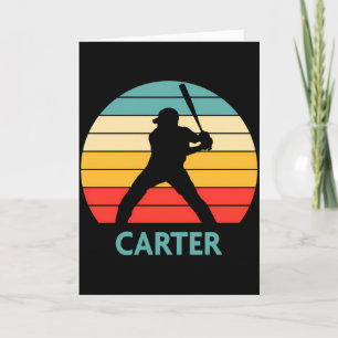 Carter Name Geschenk Personalisiertes Baseball T-S Karte