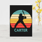 Carter Name Geschenk Personalisiertes Baseball T-S Karte (Gelbe Blume)
