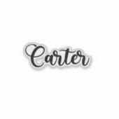 Carter Name - Handgeschriebene Kalligrafie Aufkleber (Vorderseite)