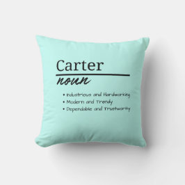 Carter, Personalisierte Bezeichnung für Junge Kissen