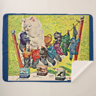 Carter’s Ink ad mama cat and kittens der 40er Jahr Sherpadecke