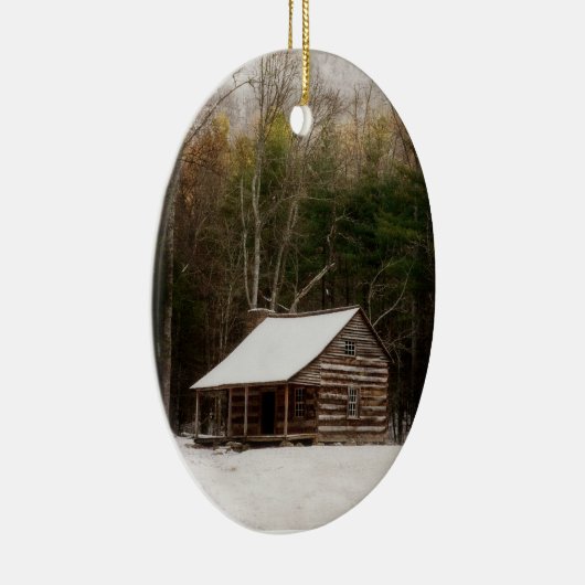 Carter schirmt Kabinen-Winter-Verzierung Cades Keramikornament (Rechts)