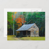 Carter Shields Cabin - Große, rauchige Berge Postkarte (Vorne/Hinten)
