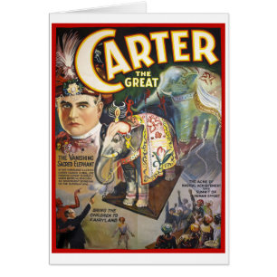 Carter The Great Restauriertes Vintage-Magierplaka