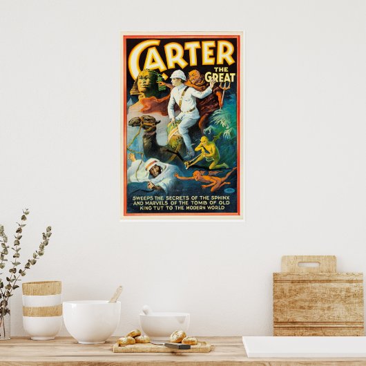 Carter the Great Sweeps the Secrets of the Sphinx Poster (Küche)