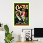 Carter The Great ~ Vintag Magician Poster (Heimbüro)