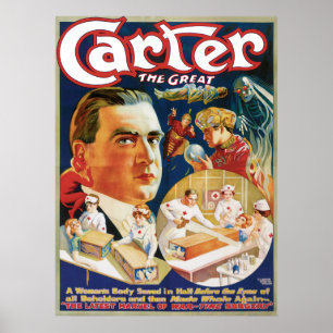 Carter the Great Vintag Magician Werbung Poster