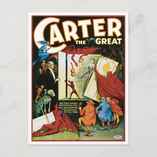 Carter The Great ~ Werden die Toten verwirklicht? Postkarte (Vorderseite)