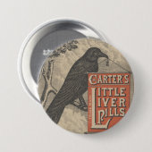 Carters Kleine Leber Pillen Ephemera Button (Vorne & Hinten)