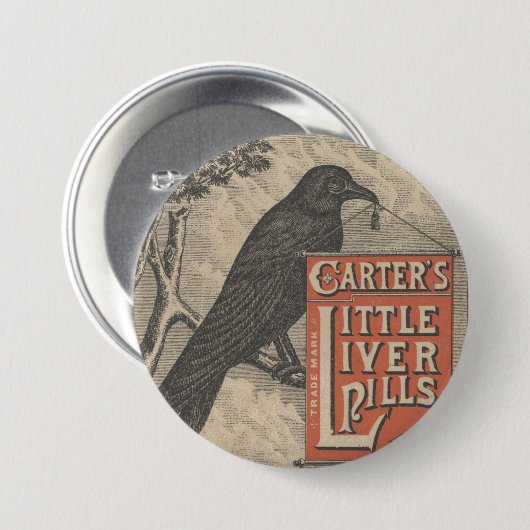 Carters Kleine Leber Pillen Ephemera Button (Vorne & Hinten)