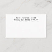 Carters Visitenkarte (Rückseite)