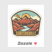 Cartersville, Georgien Aufkleber (Blatt)