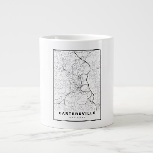 Cartersville Map Jumbo-Tasse (Vorderseite)