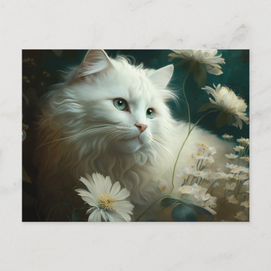 Cartes Postales Cat Fleur Postkarte (Vorderseite)