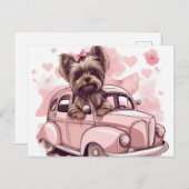 Cartes Postales Dog Yorkshire Postkarte (Vorne/Hinten)