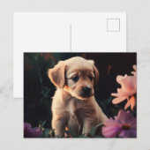 Cartes Postales Puppy Postkarte (Vorne/Hinten)