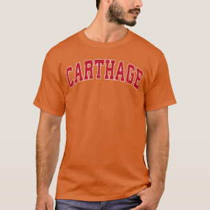 Carthage Missouri MO Vintage-Sportdesign Rot Des T-Shirt