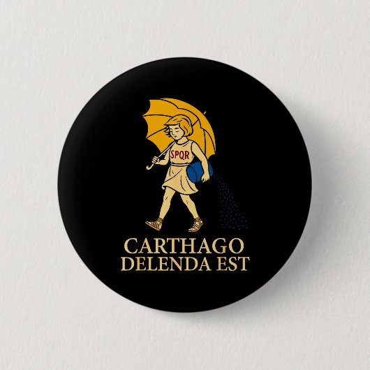 Carthago Delenda Est Funny Roman History Attire (s Button (Vorderseite)