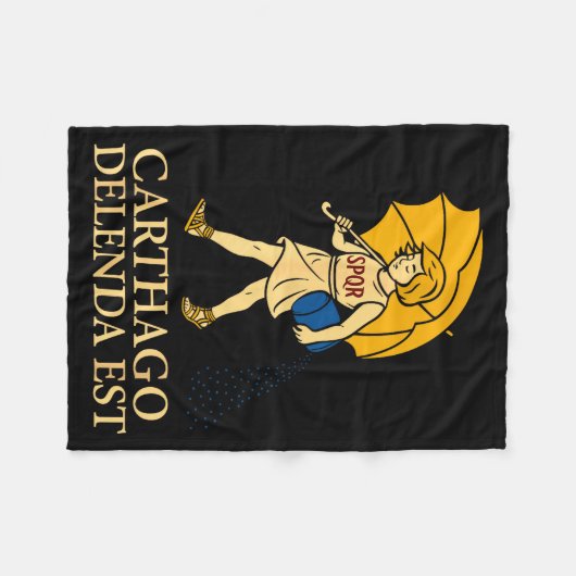Carthago Delenda Est Funny Roman History Attire (s Fleecedecke (Vorderseite (Horizontal))