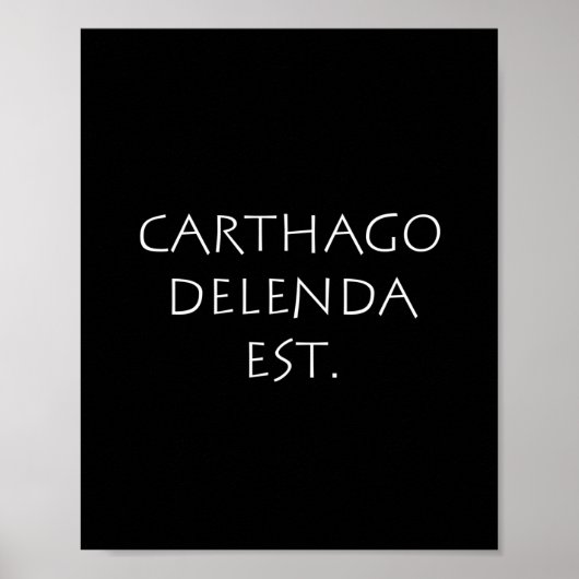 Carthago delenda est poster (Vorne)