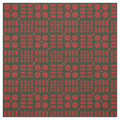 Carthen Coch A Gwyrdd Stoff (Muster)