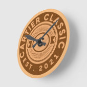 Cartier Classic Signatur TAan Runde Wanduhr (Winkel)