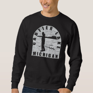 Cartier Lake Ice Fischen Michigan Sweatshirt